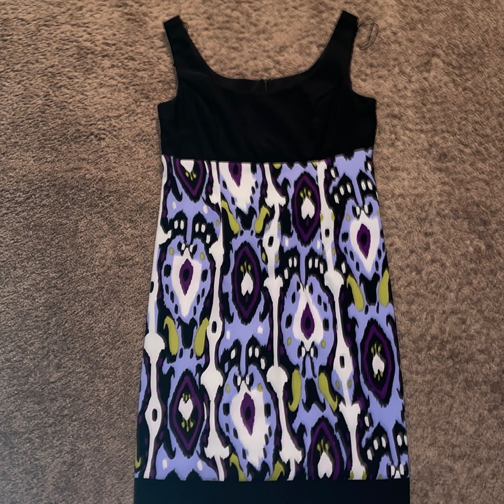Black and purple size 8 work dress